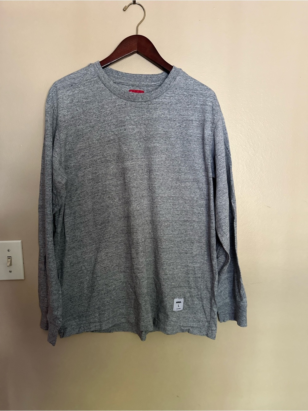 Supreme Gray Long Sleeve Crewneck Shirt